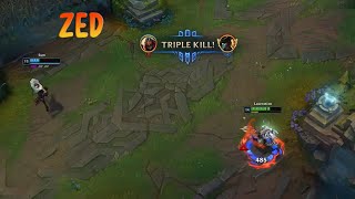 Laceration Zed Clean Triple-Kill | LoL Moments #33