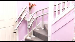 Handicare Stairlift: Powered Hinge Track Option for Curved Stairlifts