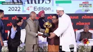 Barrister Asaduddin Owaisi Sahab has been awarded Best Parliamentarian of the Year