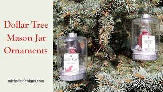 Dollar Tree Mason Jar Ornaments