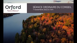 Séance ordinaire du conseil - 7 novembre 2022