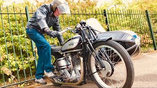 BROOKLANDS Motorcycle Day 2024 Ends with a Kick-Start and Rev-Up of Classic Bikes NORTON Triumph BSA