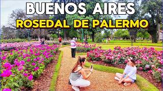 【4K】El PARAISO de las ROSAS está en BUENOS AIRES, Rosedal de Palermo | Walking Tour