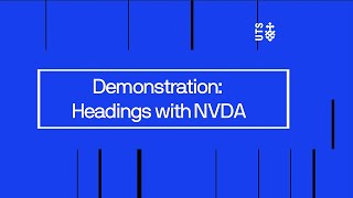 Demonstration: Headings with NVDA