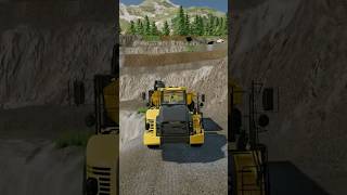 MINING RIVERSAND IN THE MINE WITH VOLVO AND KOMATSU | Farming Simulator 22 #shorts #farmingsimulator