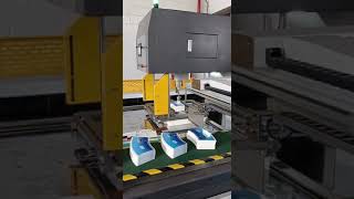 Paper Cup Fan Automatic Stripping Machine with Automatic Pickup working in Argentina