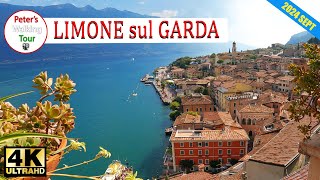 Limone sul Garda, Italy,  Most Beautiful  View  2024  Autumn  Walking Tour 4K UHD