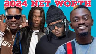 Lil win, Shatta wale, Medikal, and Stonebwoy: Four richest artist in Ghana 2024.