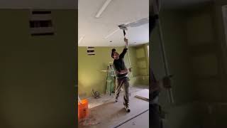 How to plaster and tape a ceiling  Quick and Easy!!!