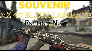 Souvenir AK-47 Black Laminate FN (Factory New) Gameplay