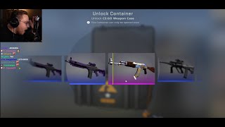 ohnePixel unboxes an AK-47 Case Hardened