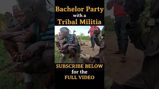 Hanging out with an African Tribe Militia (#Shorts #Africa #tribe)