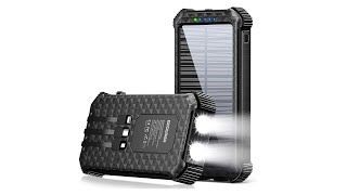 Solar Power Bank 30000mAh Portable Charger | GTX Review