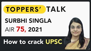 Toppers Talk with AIR 75  Surbhi Singla UPSC CSE 2021| UPSC CSE 2023 Strategy| Booklist , Resources