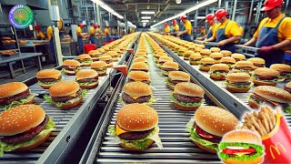 How Factories Make Millions of McDonald's Hamburgers - Inside the Hamburger Production Factory