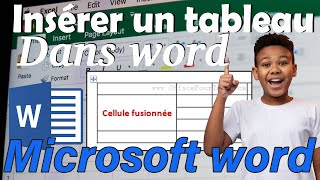 comment inserer un tableaux dans word