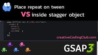 GreenSock Repeat in Stagger Object (GSAP 3)