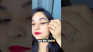 Rate this easy liner hack🥰 #makeup #makeuptutorial #trendingshorts #youtubeshorts #shorts #short