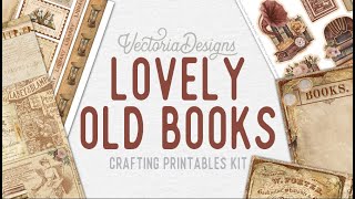 Discover the "Lovely Old Books" Crafting Kit | Faux Leather Journal Flip Through