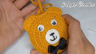 Incredible 😍super easy and cute crochet bear wallet for kids