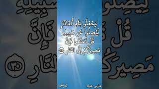 فارس عباد / وَجَعَلُوا لِلَّهِ أَندَادًا لِّيُضِلُّوا عَن سَبِيلِهِ ۗ