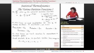 “Statistical Thermodynamics: The Various Partition Functions” | Physical Chemistry with Educator.com