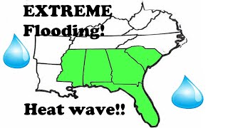 Flooding for the southeast. MASSIVE heat wave for Northeast, Mid Atlantic!! Records broken!!