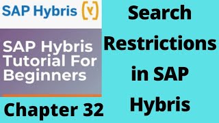 hybris search restrictions | search restriction in hybris | sap hybris tutorial for beginners|Part32