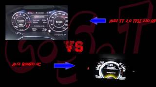 Car Speed Test Audi TT 2.0 TFSI 230 HP vs Alfa Romeo 4C Series Acceleration