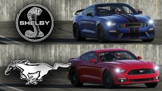 Forza 7 - 2016 Shelby Mustang GT350 vs 2015 Ford Mustang GT - Top Gear Test Track!