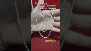 Latest silver chain || silver chain designs || trending silver chain with price #silverchain