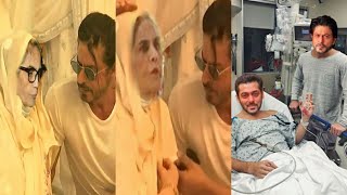 Shah Rukh Khan Meet Salman Khan Family After Salman Khan Surgery