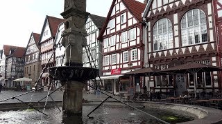 Germany Hesse - rustic half-timbered houses in small old town Fritzlar