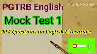 PGTRB English Mock Test 1