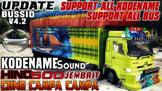 "JEMBRIT" UPDATE KODENAME SOUND HINO 500 JEMBRIT CUNG CAMPA CAMPA BUSSID V4.2 | MOD BUSSID TERBARU