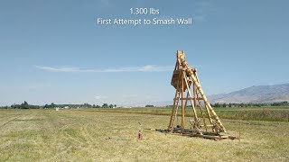 Medieval Trebuchet Launches Bowling Balls!  2019