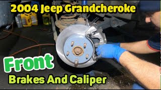 2004 Jeep Grand Cherokee Front new caliper brake pads and rotors