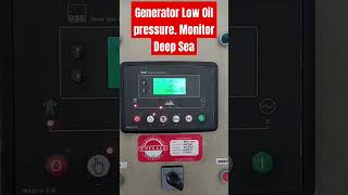 Generator Low Oil pressure. Monitor Deep Sea #mechanic #automechanic #perkins #deepsea