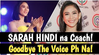 JUST IN: SARAH GERONIMO TANGGAL NA BILANG COACH SA THE VOICE KIDS PHILIPPINES! | SARAH G NEWS PH