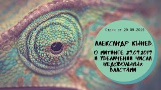 Александр Кынев о митинге 29.09.2019 и увеличении числа недовольных властями (стрим от 29.09.2019)