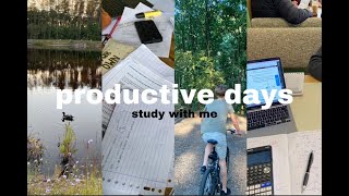 Productive day vlog 📚🎧| studying for exams, bike ride