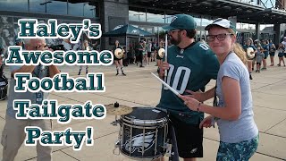 TH Haley's Awesome Football Philadelphia Eagles Tailgate Party Experience! Tom & Haley Show S1:E12