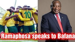 Exclusive Video : Ramaphosa talking to Bafana Bafana in Today’s game 😊