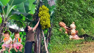 Single mom - Harvest bananas to sell, fainted in the middle of the street because of overwork