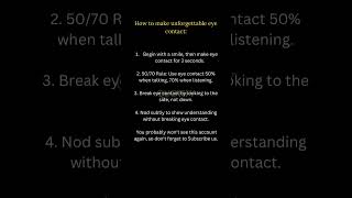 How to make unforgettable eye contact Save For Later #motivation #fyp