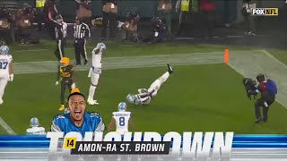 ST. Brown Toe-Taps In For The TD On 4th & GOAL - LIONS vs PACKERS - 2024-25 NFL SEASON WEEK 9