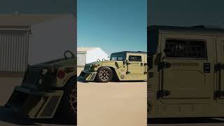 Military Humvee 6x6 Flexes Dodge Ram Muscle Truck 💪 #viral #truck  #shortvideo #trending #shortsfeed