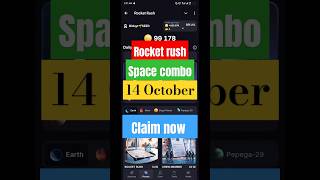 Rocket rush daily space combo 14 October 2024 | Rocket rush #earnmoneyonline