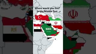 Where would you live in the Middle East? #countries #geography #shorts #mapping #subscribe ￼