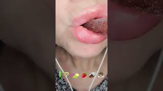 ASMR Eating Emoji Food Challenge #youtubepartner